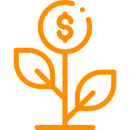 Money plant with dollar sign, symbolizing wealth and prosperity.
